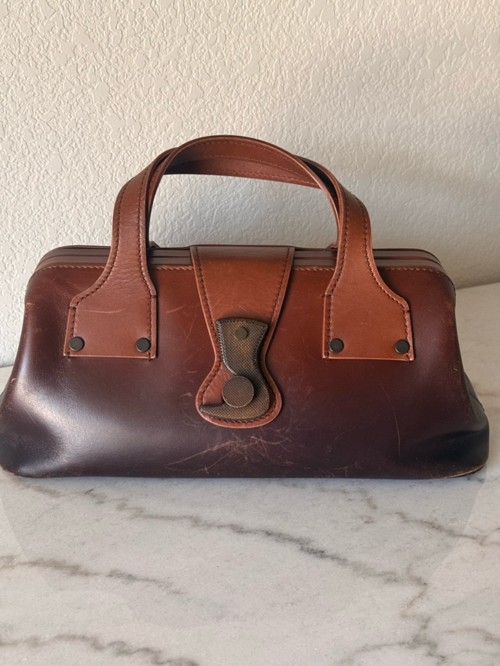 Vintage Gucci Ombre Leather Doctor Bag-Tom Ford Era-Rare!! COA Included👜✨ - Picture 3 of 14